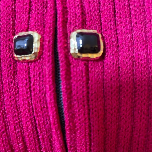 St. John zip Up Sweater Jacket W/Chains Sz 14 - Picture 7 of 14